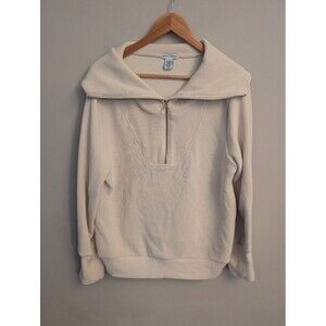 Better Together Cream Quarter-Zip Pullover Sweater Size S